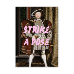 Altered Vintage Art - Quote: Strike a pose