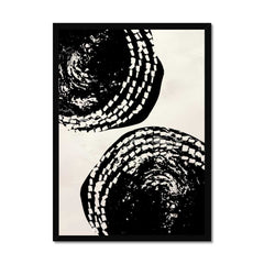 Beige Impressions: Dual Black Stamped Patterns