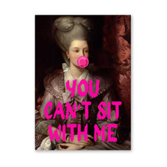 Altered Vintage Art - You can't sit with me
