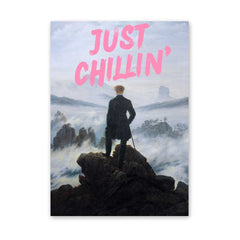 Altered Vintage Art - Quote: Just chillin