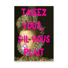 Altered Vintage Art - Taisez vous, s'il vous plait