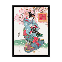 Spring Breeze Elegance: Geisha in Spring Wind by Keisai Eisen