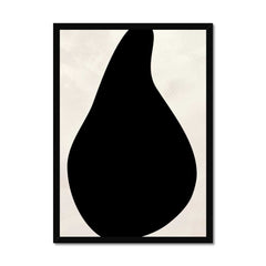 Beige with Black Pear Silhouette