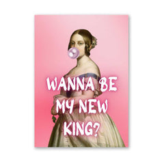 Altered Vintage Art - Wanna be my new king