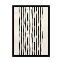 Beige Cascade: Black Line Waterfall