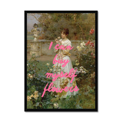 Altered Vintage Art - Quote: I can buy myself flowers
