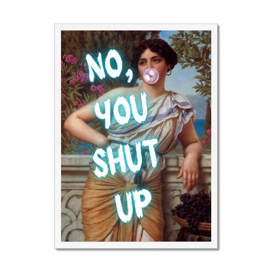 Altered Vintage Art - No, you shut up