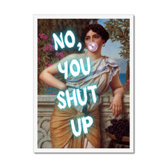 Altered Vintage Art - No, you shut up