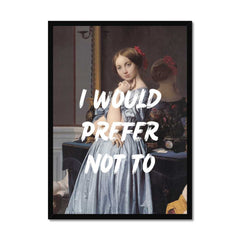 Altered Vintage Art - I would prefer not to