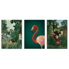 Tropical Jungle and Flamingo Trio