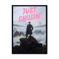 Altered Vintage Art - Quote: Just chillin