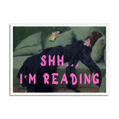Altered Vintage Art - Shh...I'm reading