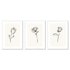 Elegance in Bloom: Set of 3 Prints