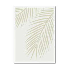 Verdant Serenity: Olive Green Palm Leaves Silhouette