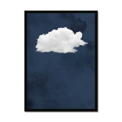 Cloud Wall Art - Navy Blue