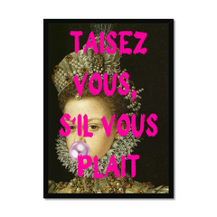 Altered Vintage Art - Taisez vous, s'il vous plait