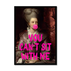Altered Vintage Art - You can't sit with me