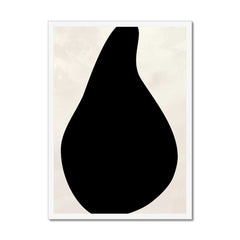 Beige with Black Pear Silhouette