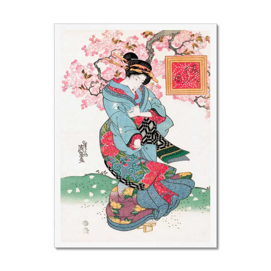 Spring Breeze Elegance: Geisha in Spring Wind by Keisai Eisen