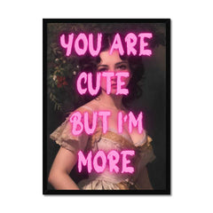 Altered Vintage Art -You are cute but I'm more