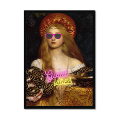 Altered Vintage Art - Quote: Good Vibes