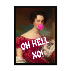 Altered Vintage Art - Oh hell no