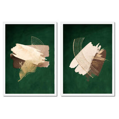 Emerald Green and Earthy Tones Duo