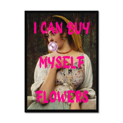 Altered Vintage Art - I can buy myself flowers