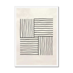 Beige Abstract: Quadratic Lines