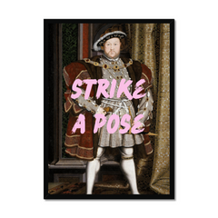 Altered Vintage Art - Quote: Strike a pose