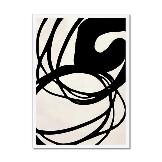 Beige Enigma with Black Swirls