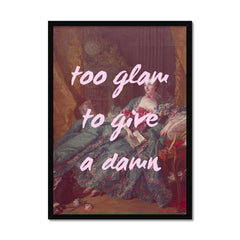 Altered Vintage Art - Quote: Too glam to give a damn