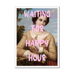 Altered Vintage Art - Waiting for happy hour