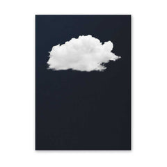 Cloud Wall Art - Navy Blue