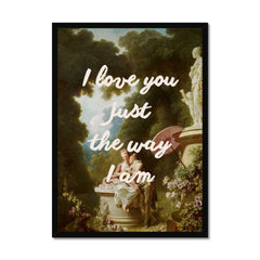 Altered Vintage Art - Quote: I love you just the way I am