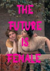 Altered Vintage Art - The future is female