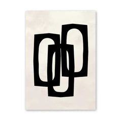 Trio of Black Abstract Rectangles