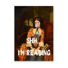 Altered Vintage Art - Shh...I'm reading