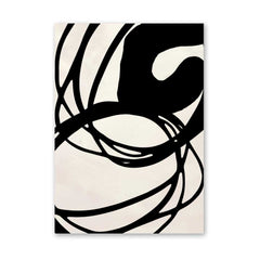 Beige Enigma with Black Swirls