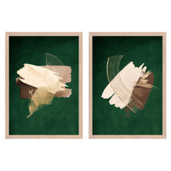 Emerald Green and Earthy Tones Duo