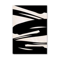 Abstract Impressions: Black Brush Strokes