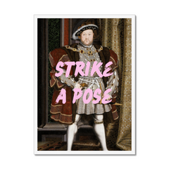 Altered Vintage Art - Quote: Strike a pose