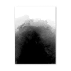 Ascending Shadows: Black Watercolour