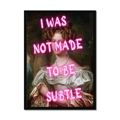 Altered Vintage Art - I was not made to be subtle