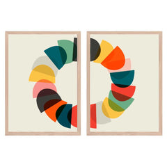 Abstract Semi-Circle Duo