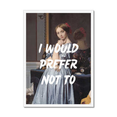 Altered Vintage Art - I would prefer not to
