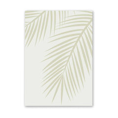 Verdant Serenity: Olive Green Palm Leaves Silhouette