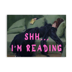 Altered Vintage Art - Shh...I'm reading