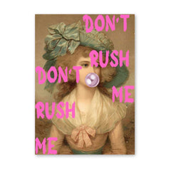 Altered Vintage Art - Don't rush me
