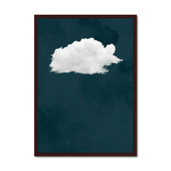 Canvas - Navy Blue / Turquoise Cloud Art